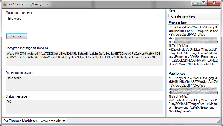 RSA encryption with VB.NET - www.tma.dk/rsa